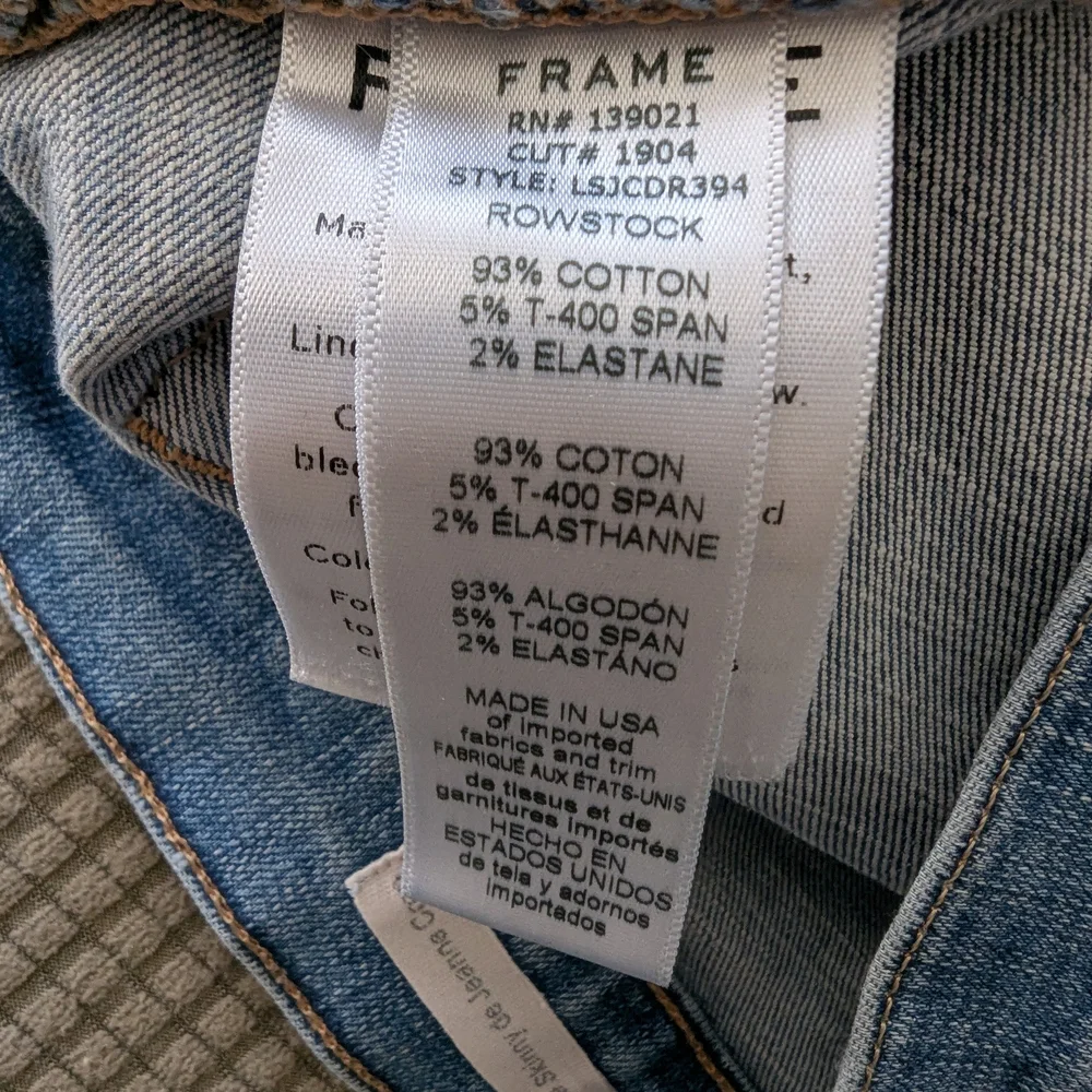 Frame Le Skinny  de Jeanna Crop Blue Women's Jeans - Picture 12 of 13